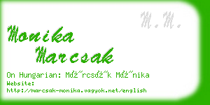 monika marcsak business card